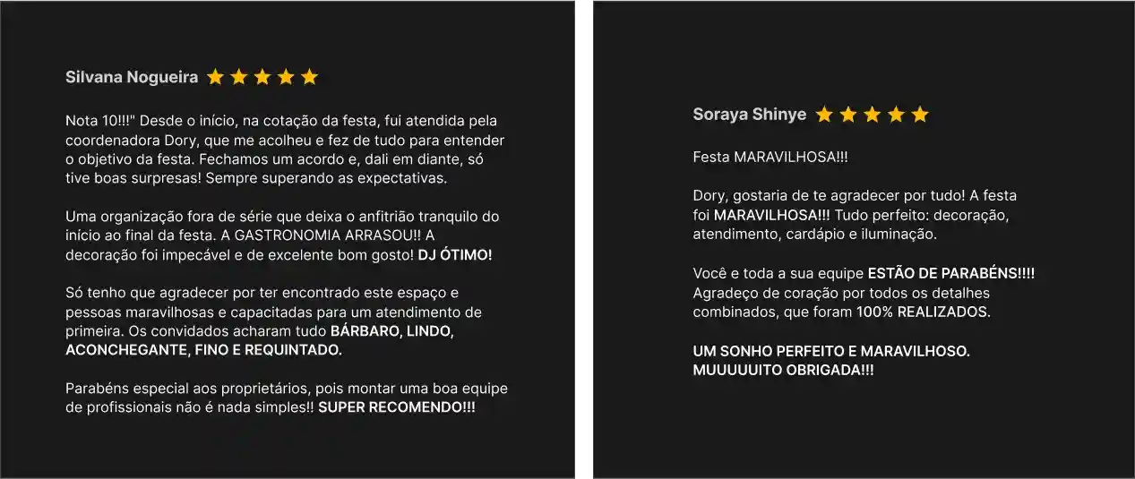 O que falam do buffet para festa de 15 anos - Espaço Fairbanks